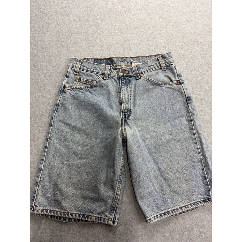 Levi's 550 Relaxed Fit Orange Tab Denim Shorts Light Wash Mens 32 Vintage 90s